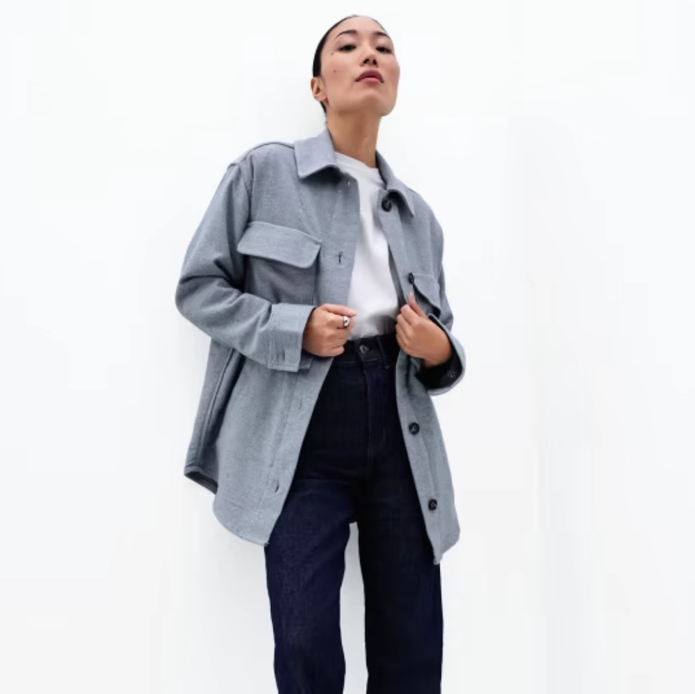 Everlane oversized shirt jacket